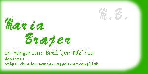 maria brajer business card